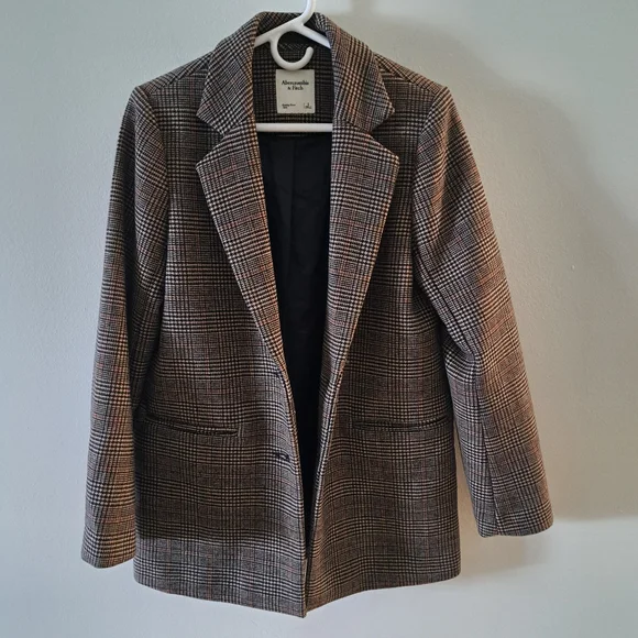 Abercrombie & Fitch Plaid Blazer Coat Sz Small - Picture 4 of 11